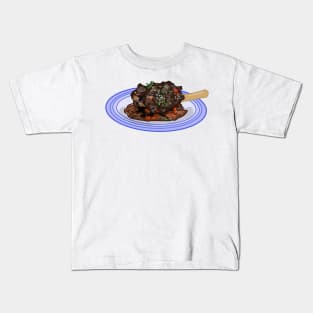 Braised lamb shank cartoon illustration Kids T-Shirt